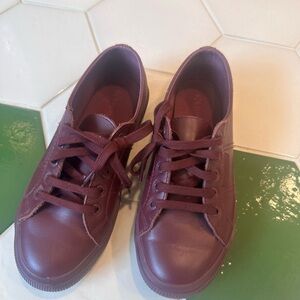 Superga Women's Athletic Shoes in Burgundy
